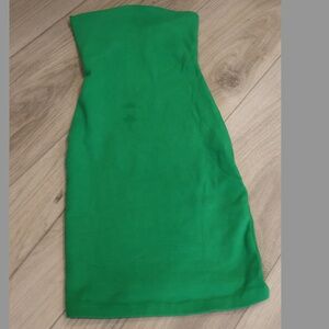 Zara Mini Green Strapless Dress